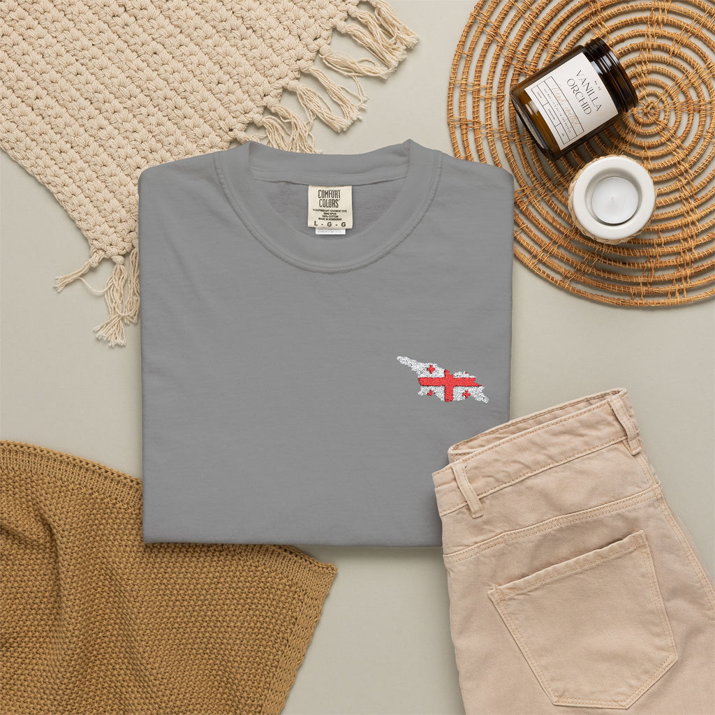 Georgian Flag Chest Pocket T‑Shirt