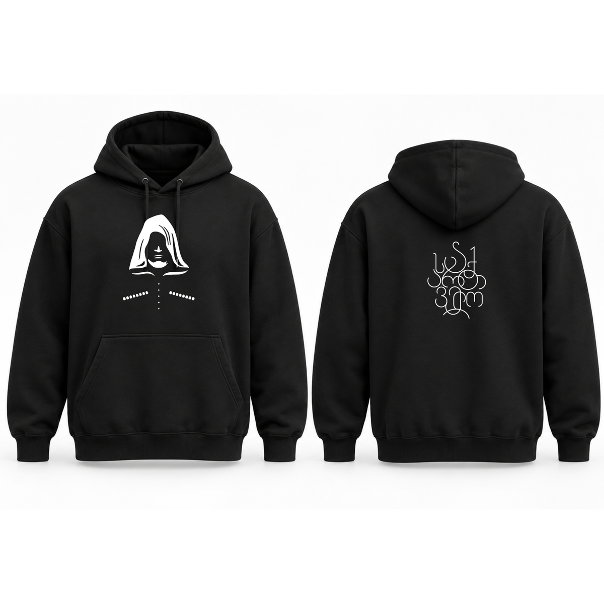 Minimal Hooded Figure Graphic