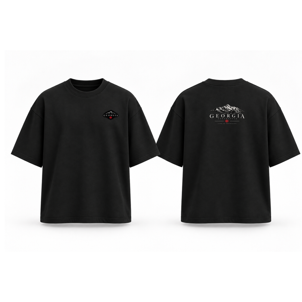 Georgia Mountain Graphic T-Shirt — Minimal Backprint & Chest Logo