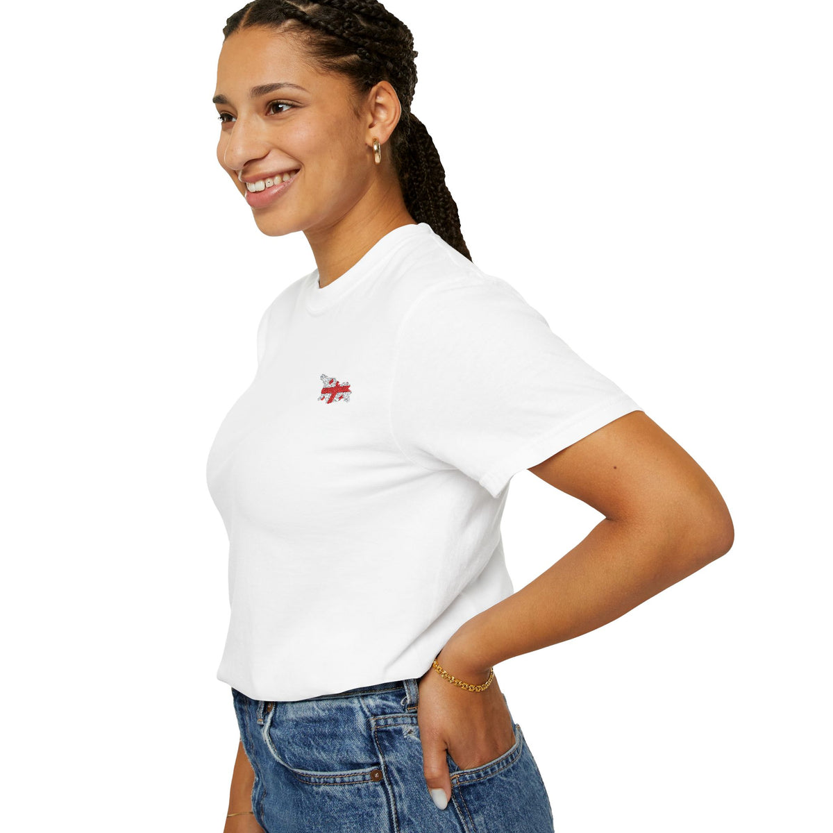 Georgian Flag Chest Pocket T‑Shirt