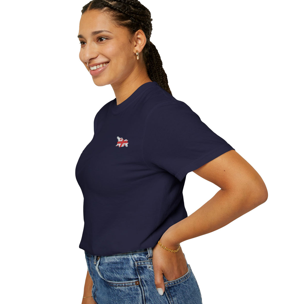 Georgian Flag Chest Pocket T‑Shirt